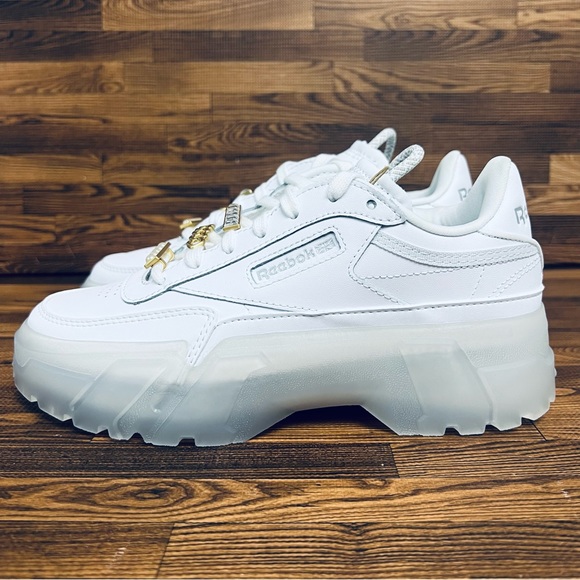 Reebok X Cardi B Club C Women’s White Sneakers #038 - Picture 3 of 6